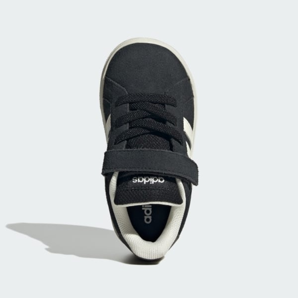 Adidas Grand Court OOs Fastening Strap Casual Sneakers Kids Black Shoes Size 13K - Picture 7 of 10